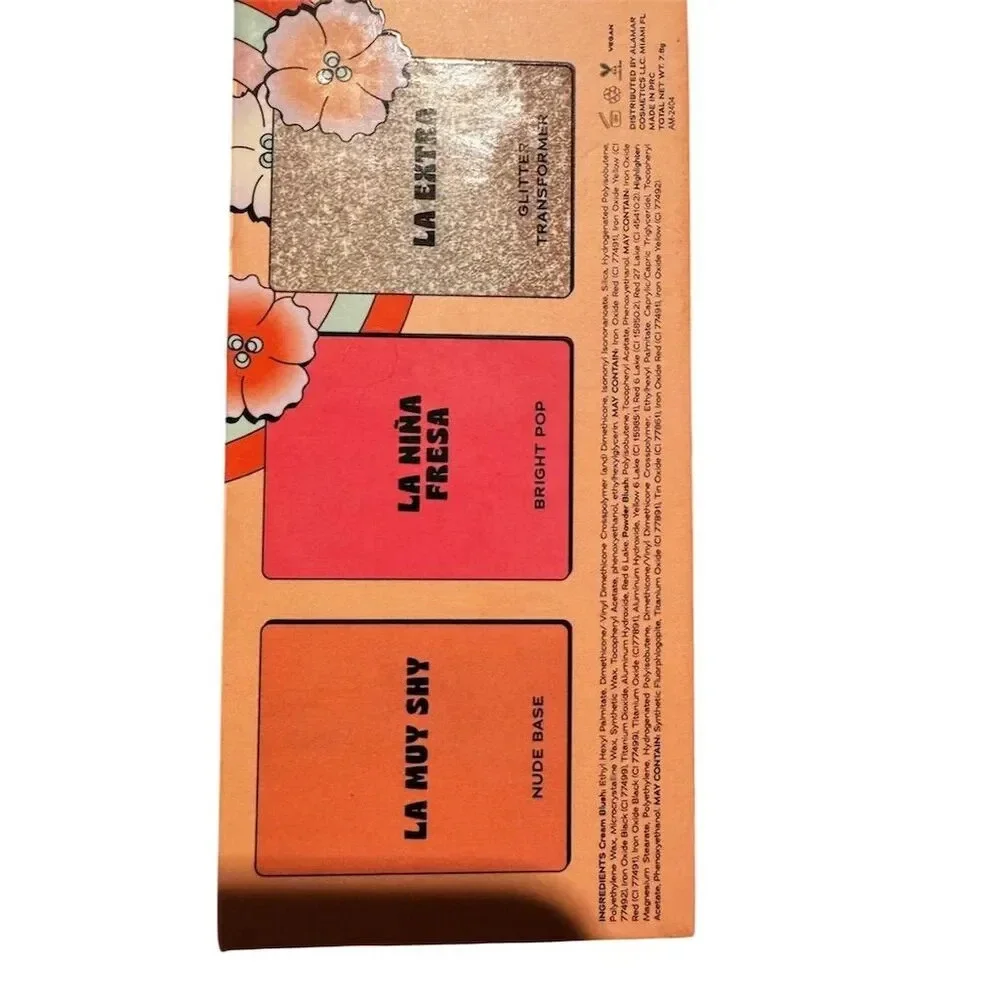 Alamar Cosmetics Viva Las Cheekas Glitter Cheek Palette New in Box